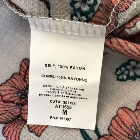 ASTR The Label Red Poppy Print Off Shoulder Crop Top Blouse - Picture 12 of 16